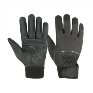 Black PU Leather Gloves