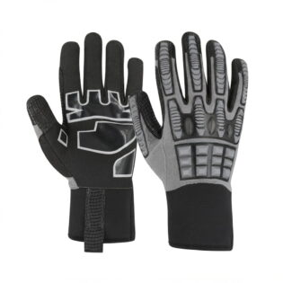 Gray Black Impact Gloves