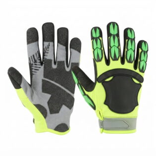Green Black Yellow Impact Gloves