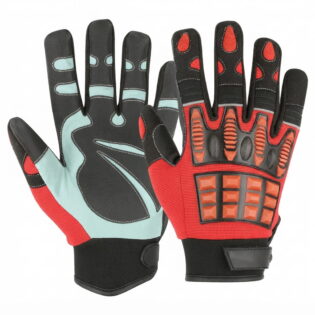 Red Orange Blue Impact Gloves