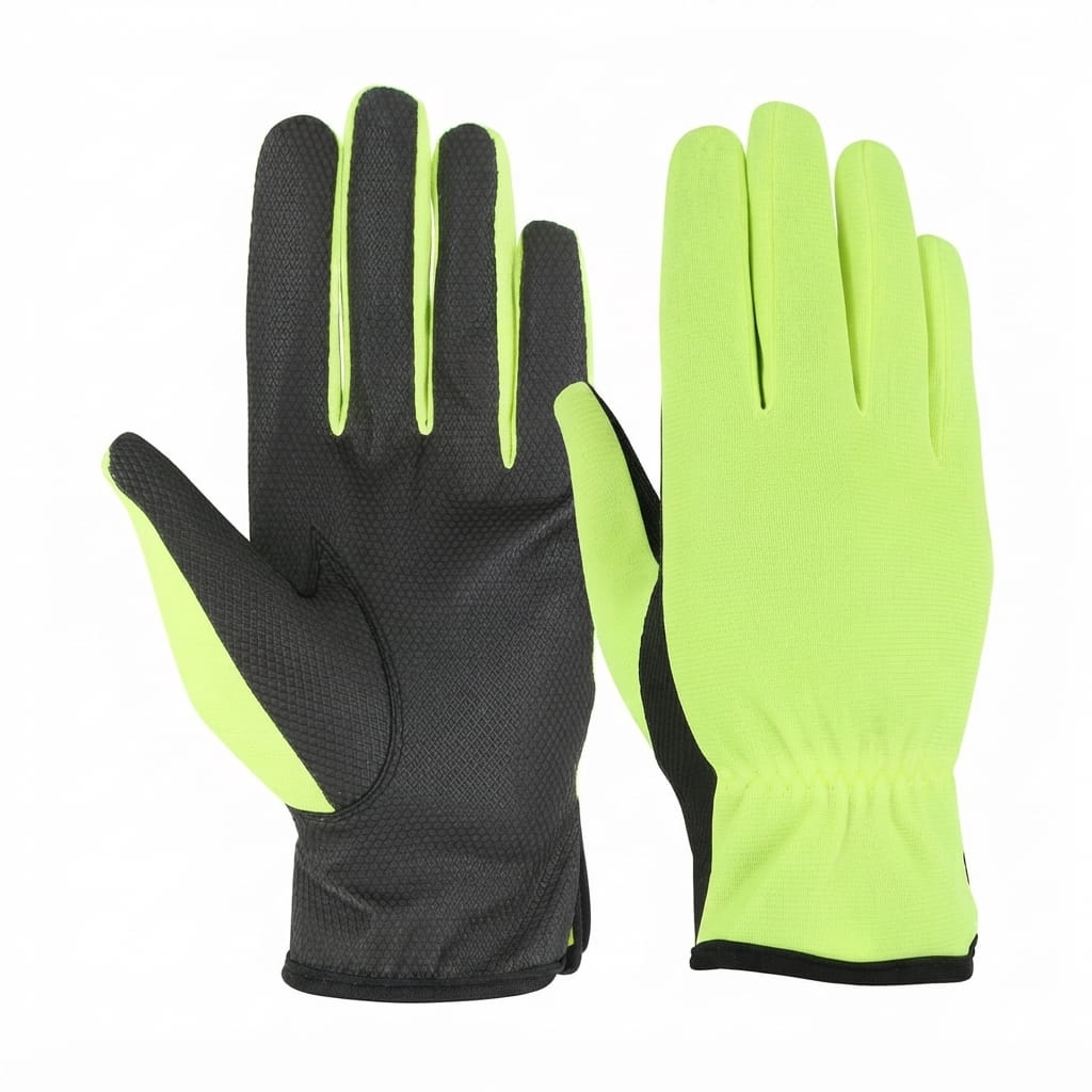 UV black PU Leather Gloves