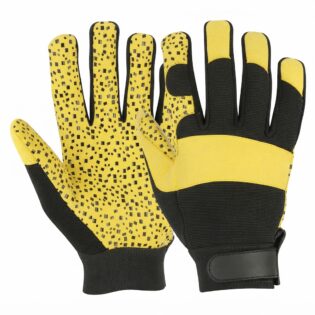 Yellow Black Handling Gloves