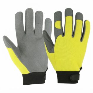 Yellow Gray Handling Gloves